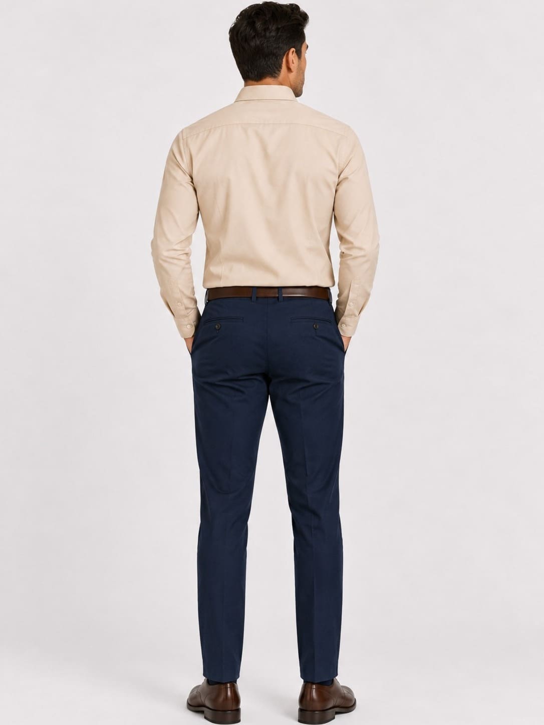 Men’s Tailored Long-Sleeve Hospitality Shirt ( Champagne) - Image 2